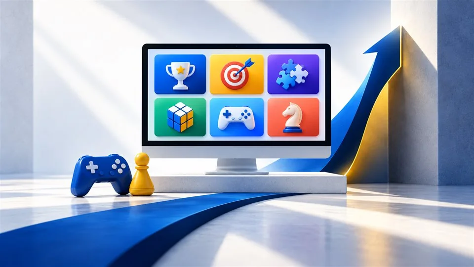 Central digital com jogos para equipes